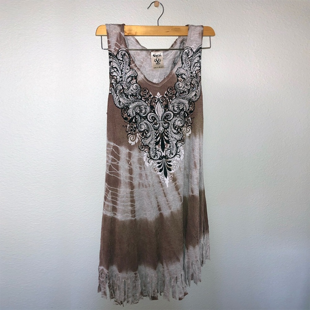 Vocal sleeveless dress w/stones